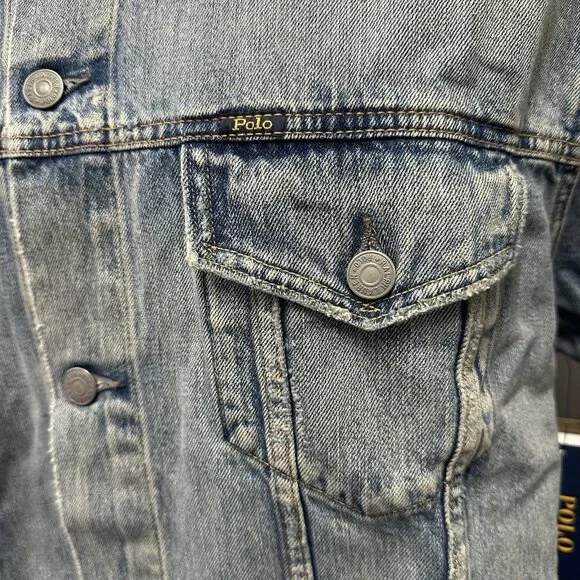 Polo Ralph Lauren Barstow Denim Trucker Jacket Mens Big Tall XLT Western NWOT - Picture 3 of 14